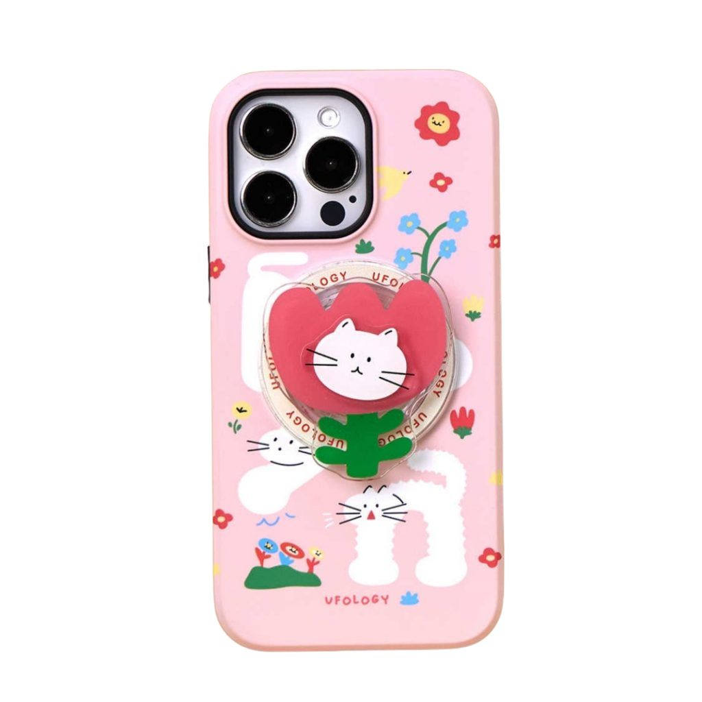 funny cat - iPhone Case with MagSafe Holder