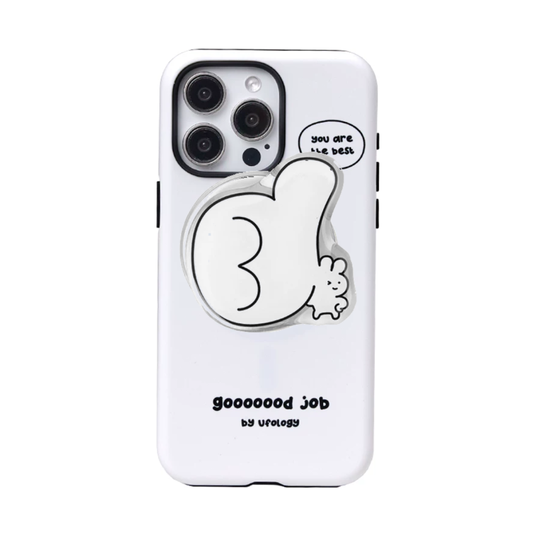 good job iPhone case with MagSafe holder, upright rear view