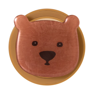 Bear MagSafe phone grip, a glossy brown bear face on a round caramel magnetic base