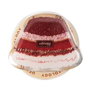 Red velvet cake MagSafe phone grip, a domed red velvet cake with cream layers